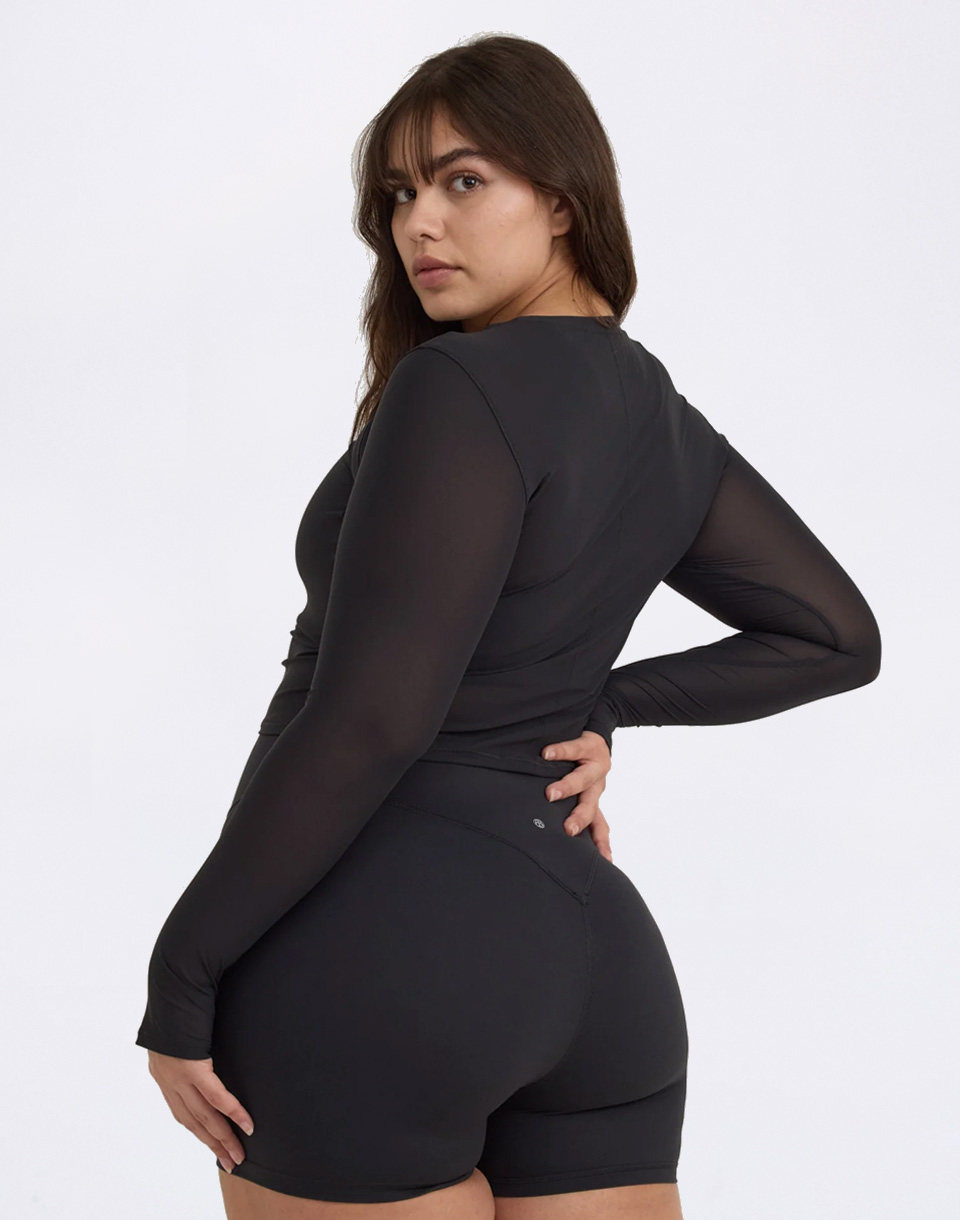 Organic Basics Active Mesh Long Sleeve Tee Black S