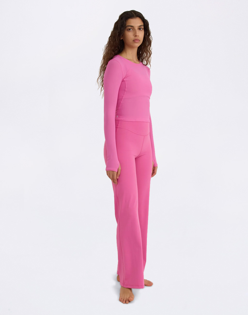 Organic Basics Active Mesh Long Sleeve Tee Pink L