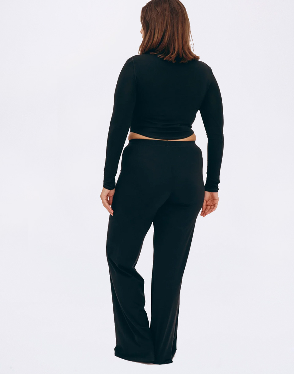 Organic Basics Core Sport Henley Long-Sleeve Tee Black M
