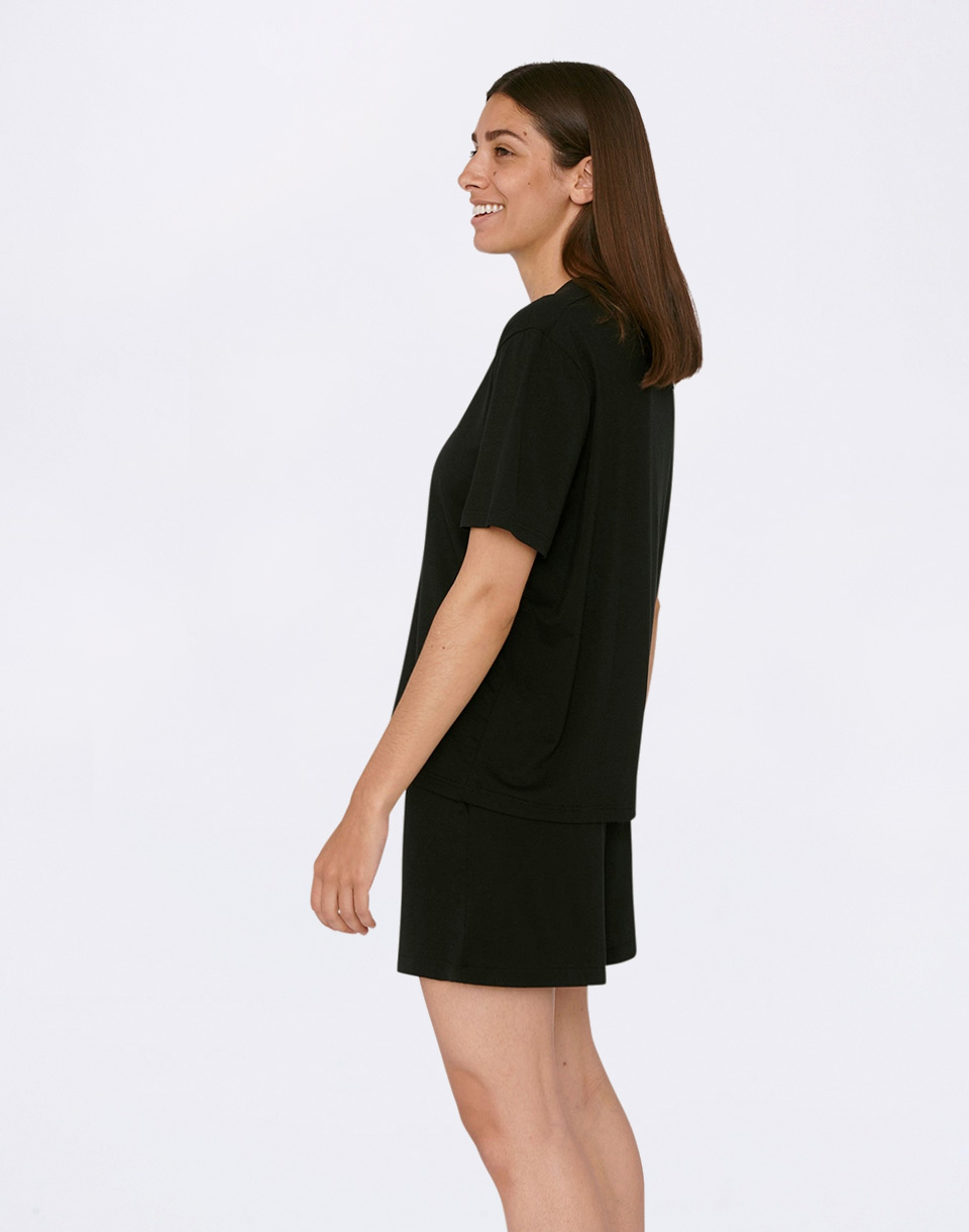 Organic Basics Soft Touch Boxy Tee Black M