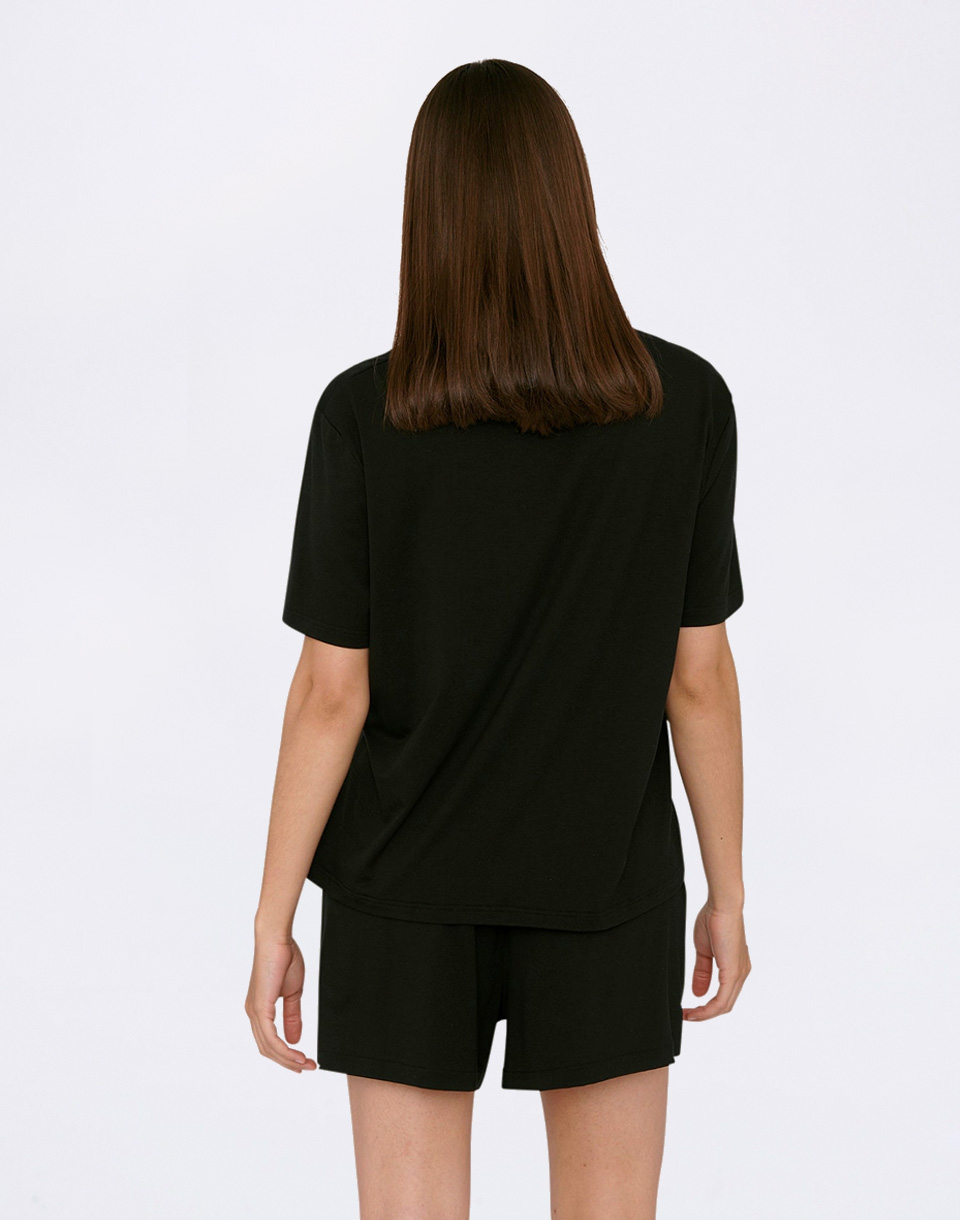 Organic Basics Soft Touch Boxy Tee Black M