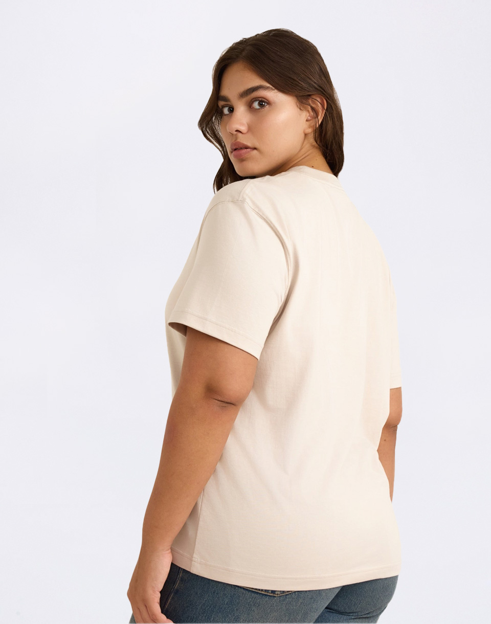 Organic Basics True Heavy Boxy Tee Sandstone S