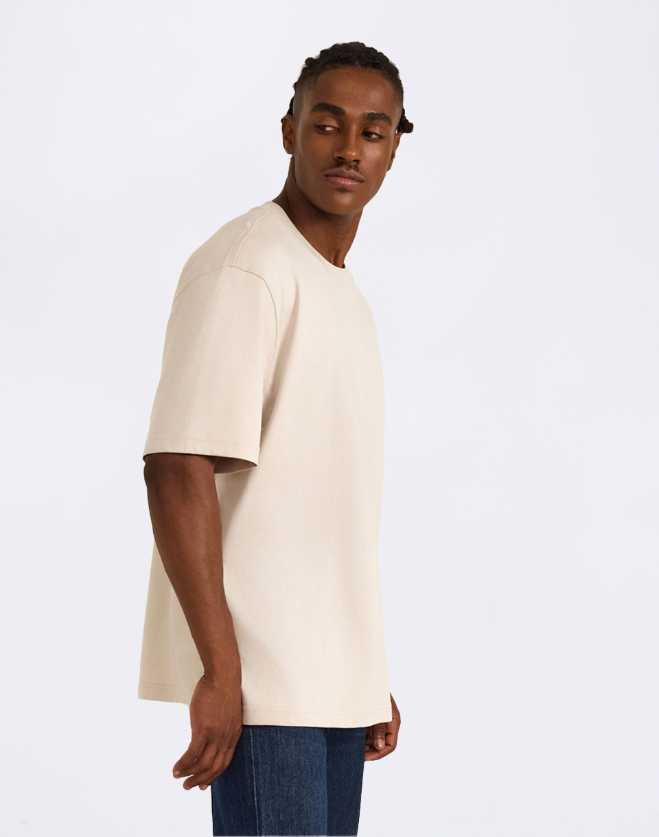 Organic Basics True Heavy Boxy Fit Tee Sandstone M