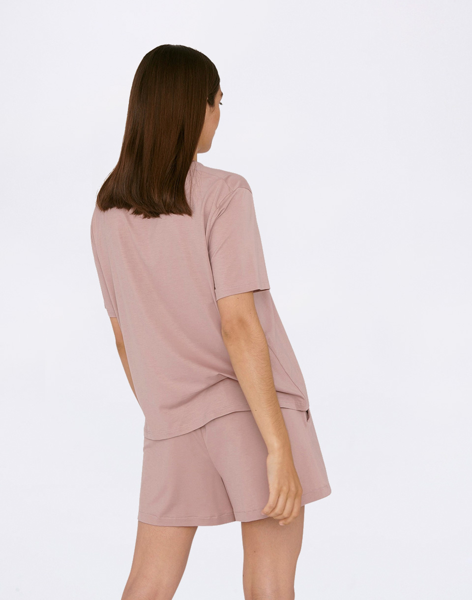 Organic Basics Soft Touch Boxy Tee Dusty Rose S