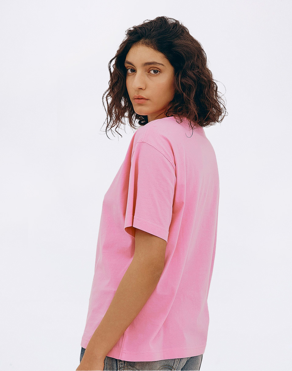 Organic Basics True Boxy Tee Soft Pink M