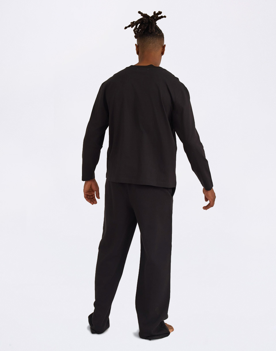 Organic Basics True Heavy Boxy Fit Long Sleeve Tee Black M