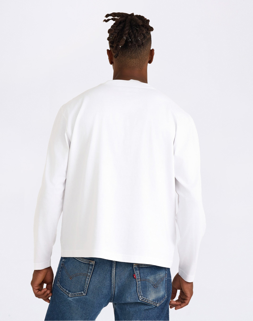 Organic Basics True Heavy Boxy Fit Long Sleeve Tee White S