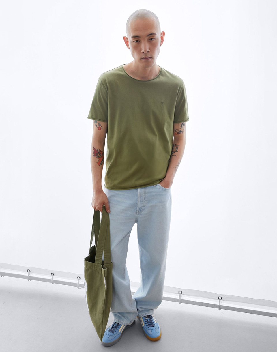 Armedangels Jaames Brushed T-Shirt fatigue green S
