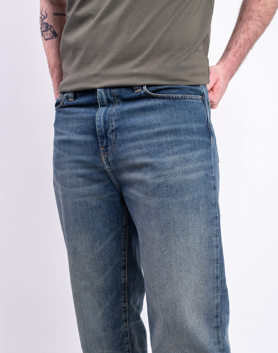 Carhartt WIP Aaron Pant Blue worn used 33