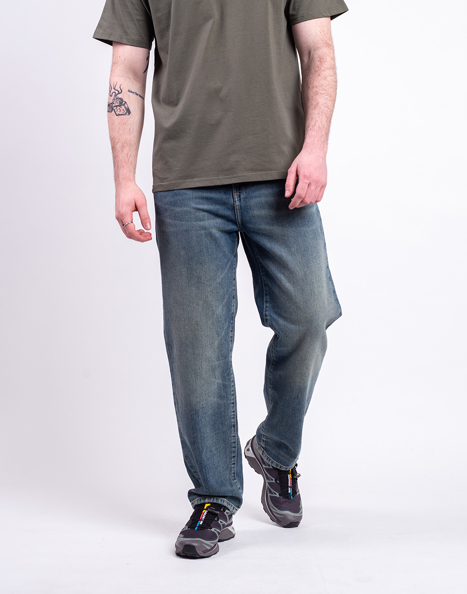 Carhartt WIP Aaron Pant Blue worn used 28