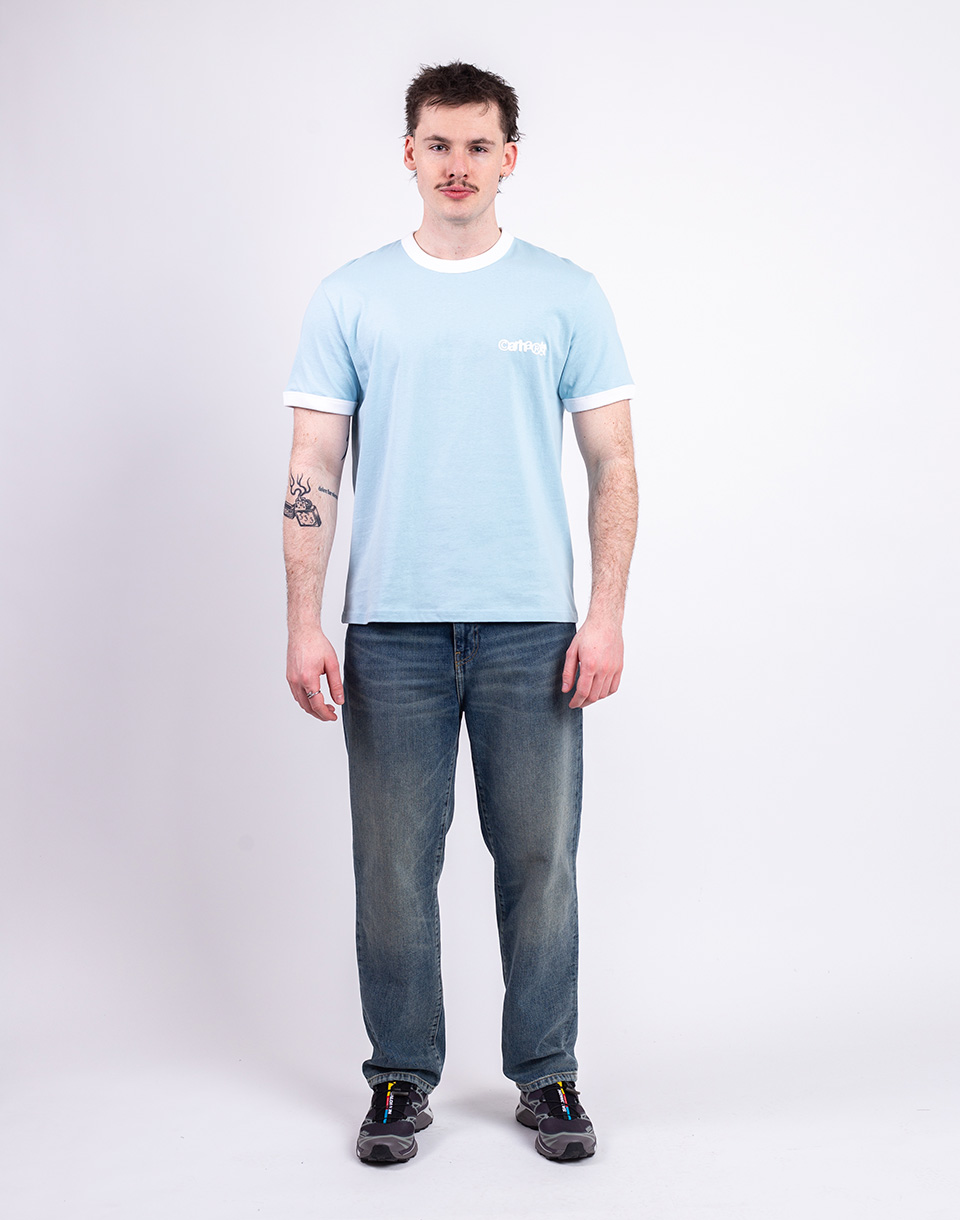 Carhartt WIP S/S Ip Ringer T-Shirt Icaria/White/White S