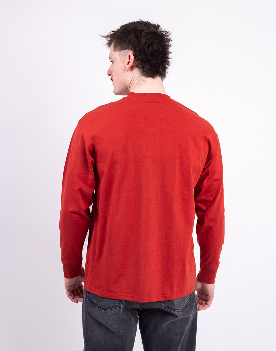 Carhartt WIP L/S American Script T-Shirt Oxide Red M
