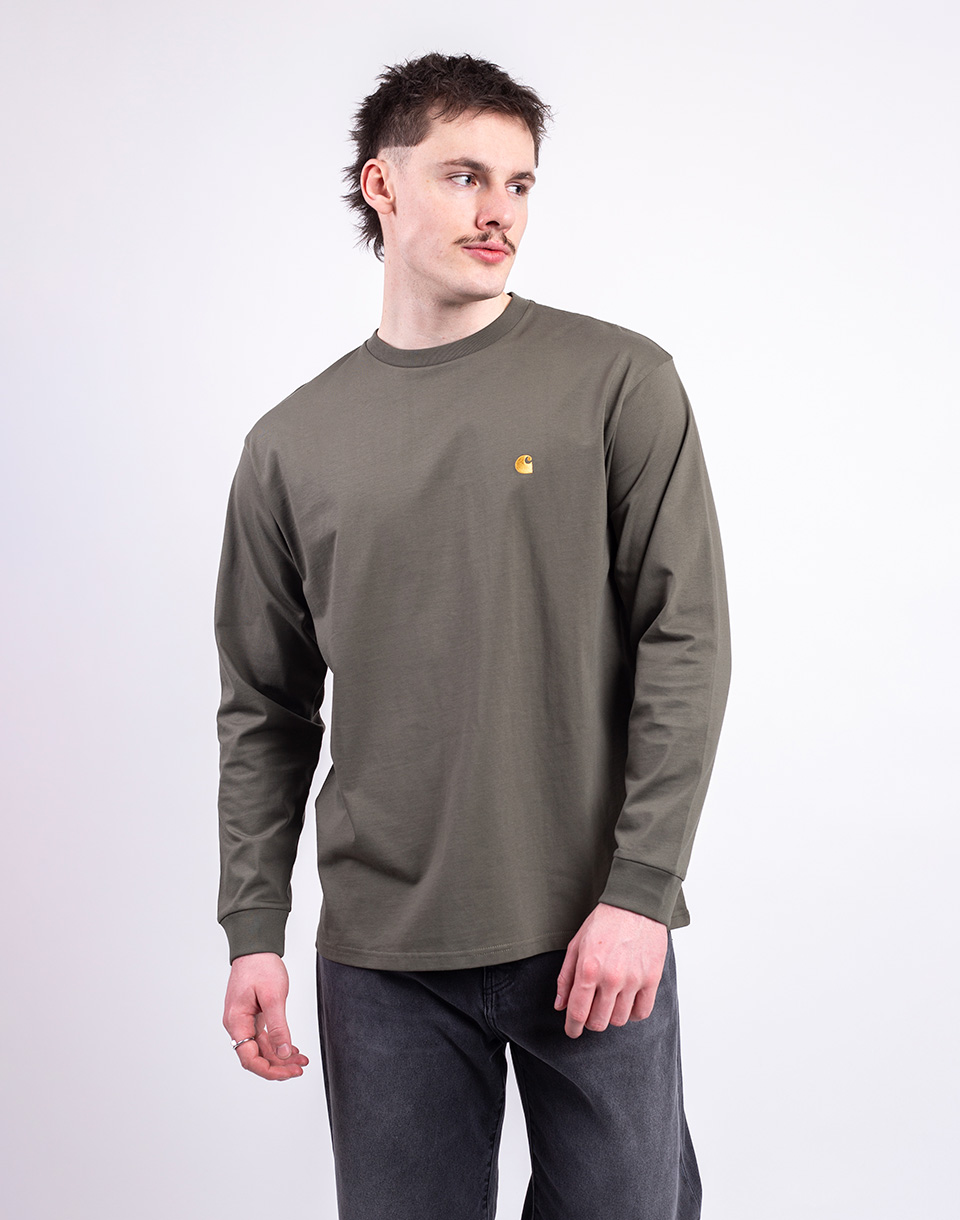 Tričko Carhartt WIP L/S Chase T-Shirt Leaf/Gold