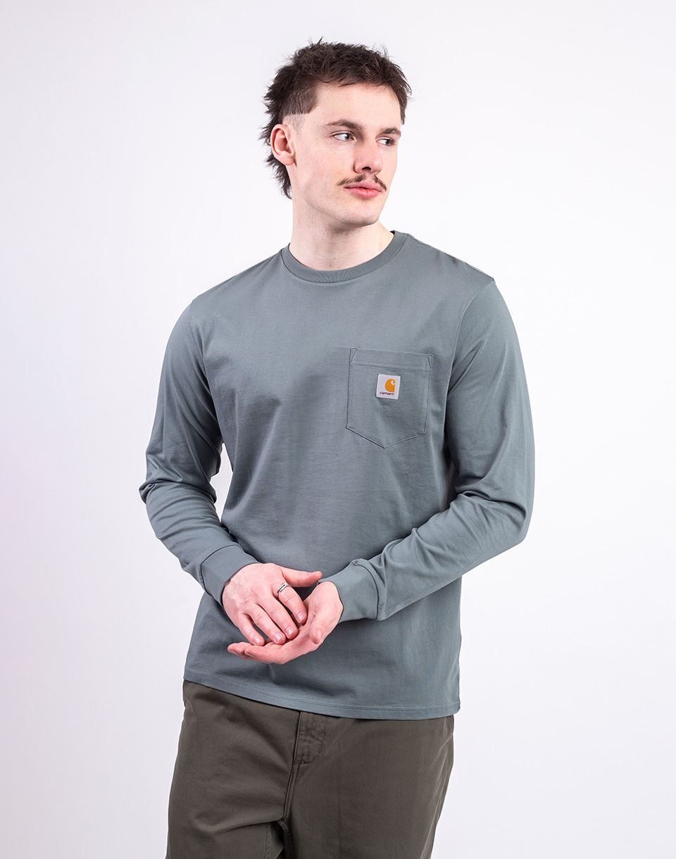 Tričko Carhartt WIP L/S Pocket T-Shirt Velvet Green