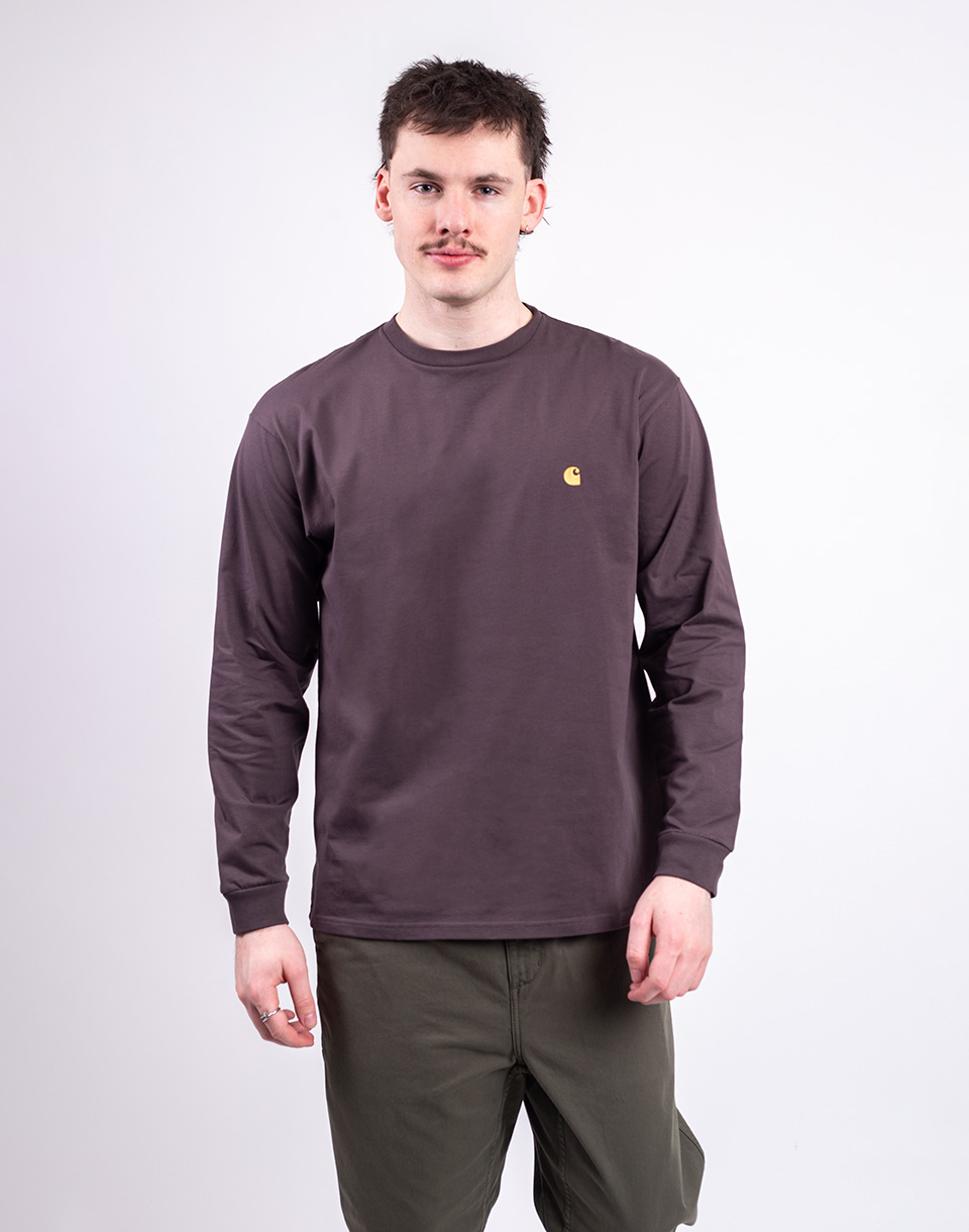 Tričko Carhartt WIP L/S Chase T-Shirt Shale/Gold