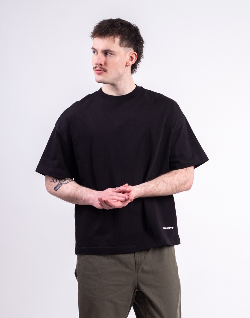 Tričko Carhartt WIP S/S Link Script T-Shirt Black/White