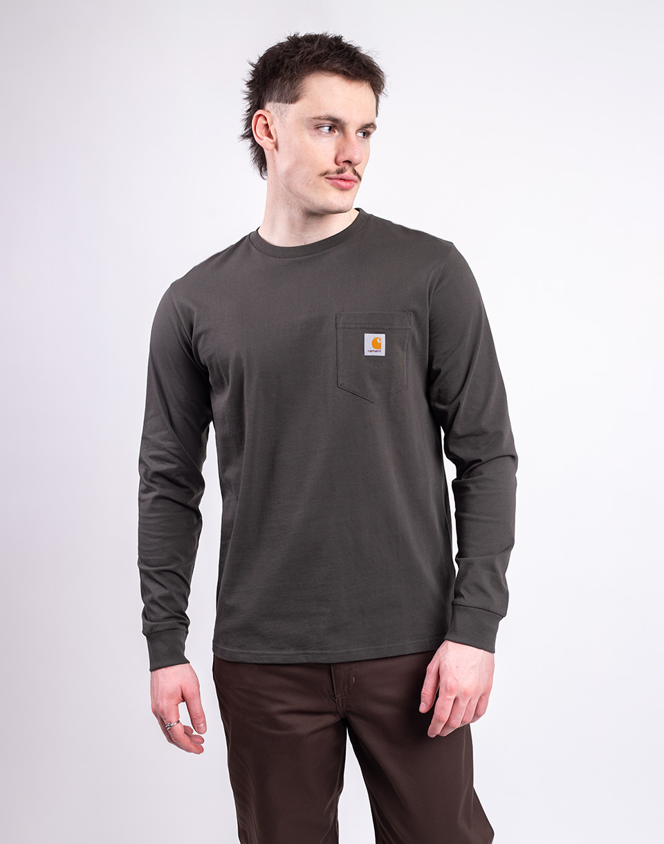 Tričko Carhartt WIP L/S Pocket T-Shirt Oxide Green