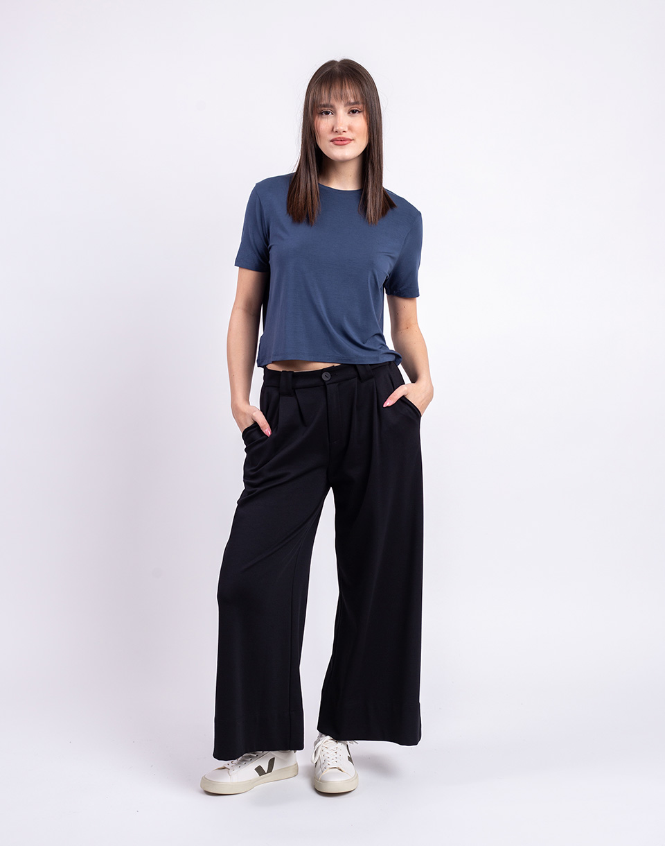 Organic Basics Soft Touch Boxy Tee Midnight Blue M