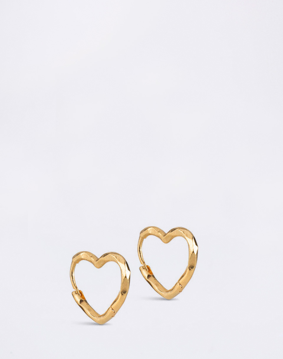 ENAMEL Copenhagen Hoops, Organic Heart Small 925S/GP/M