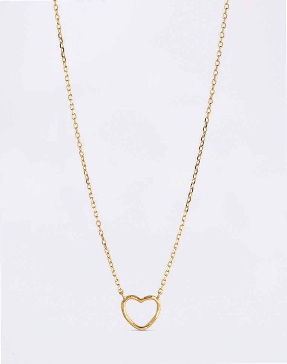 ENAMEL Copenhagen Necklace, Organic Heart 925S/GP/M