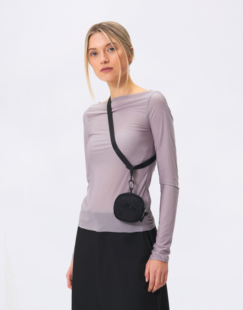 pinqponq Mini Pouch Crinkle Black