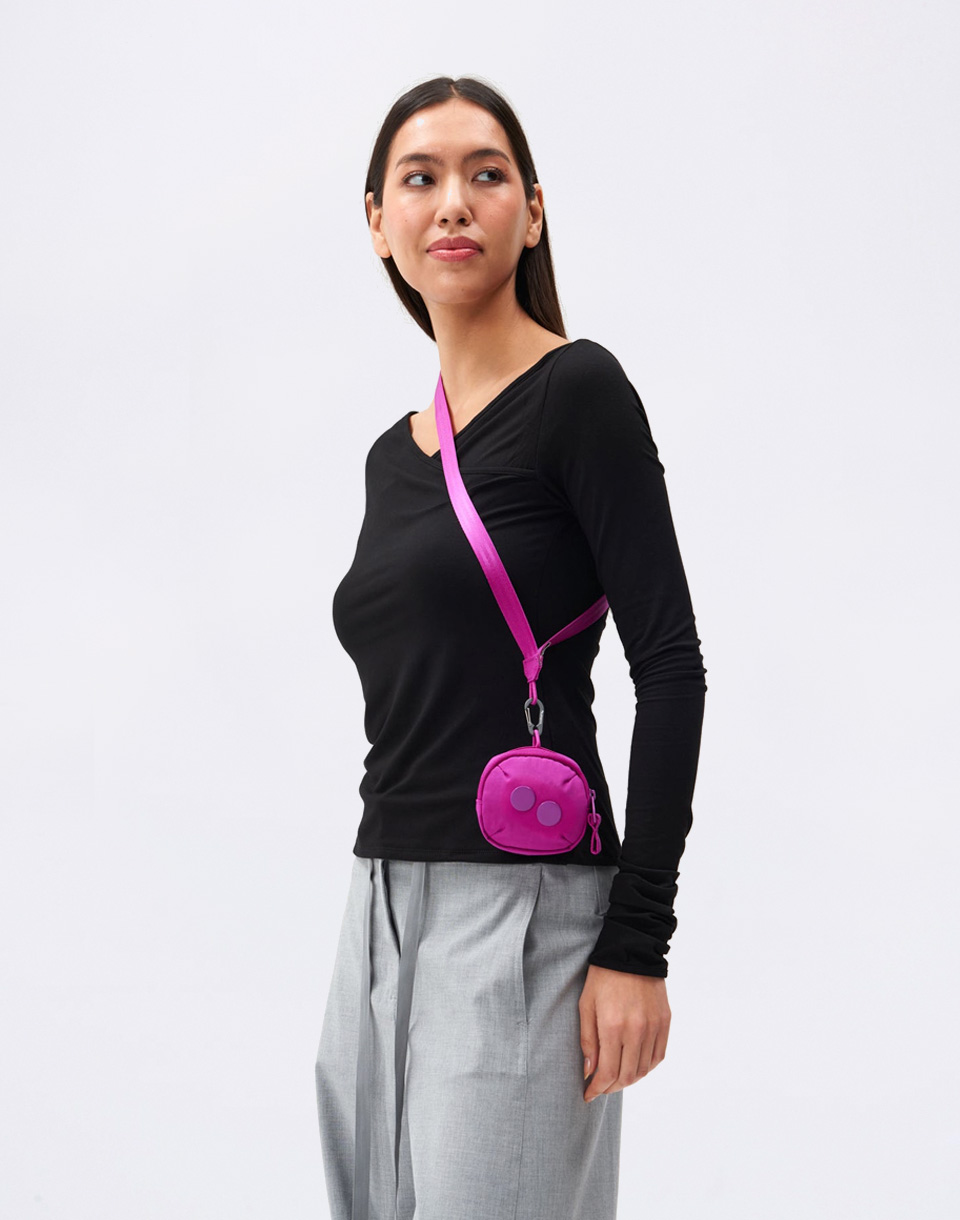 pinqponq Mini Pouch Crinkle Fuchsia