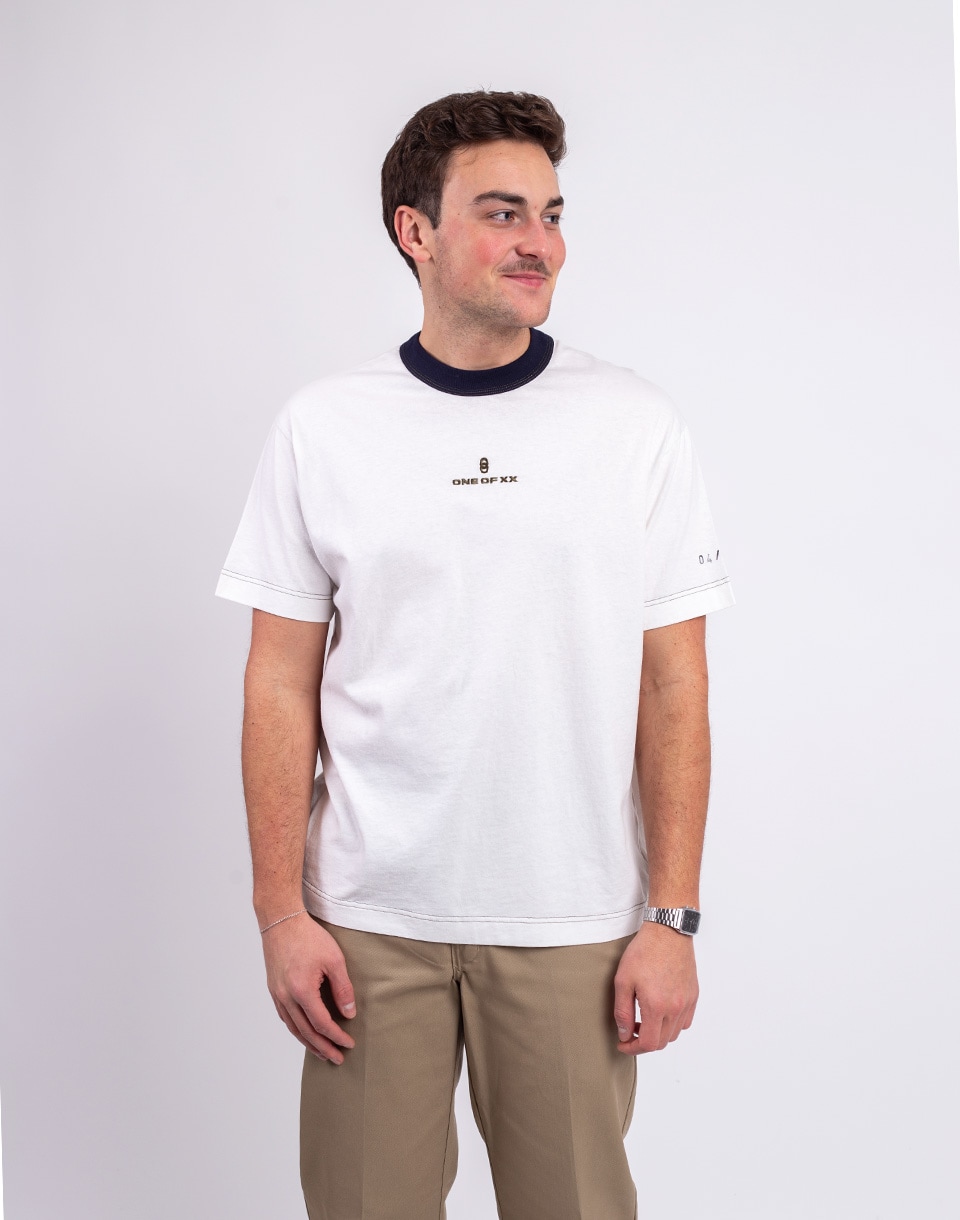 Tričko ONE OF XX Midnight Blue Ringer Loose Fit T-shirt Midnight Blue