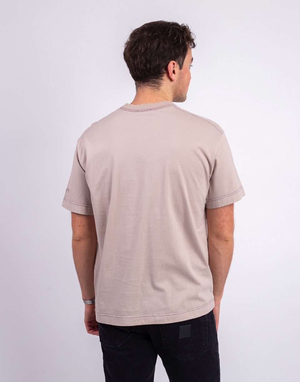 ONE OF XX Cement Purple Embroidered Loose Fit T-shirt Cement Purple M