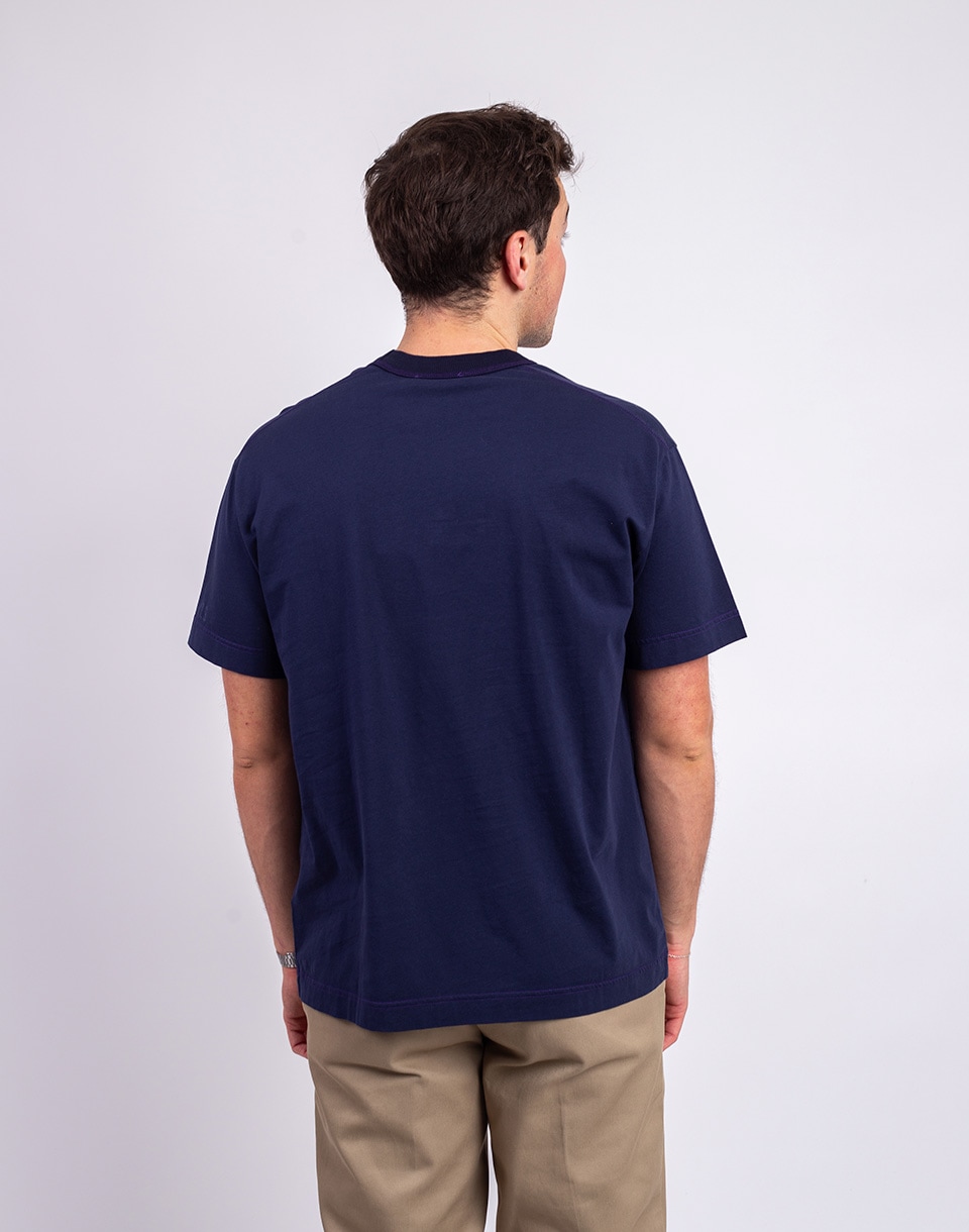 ONE OF XX Midnight Purple Embroidered Loose Fit T-shirt Midnight Purple L