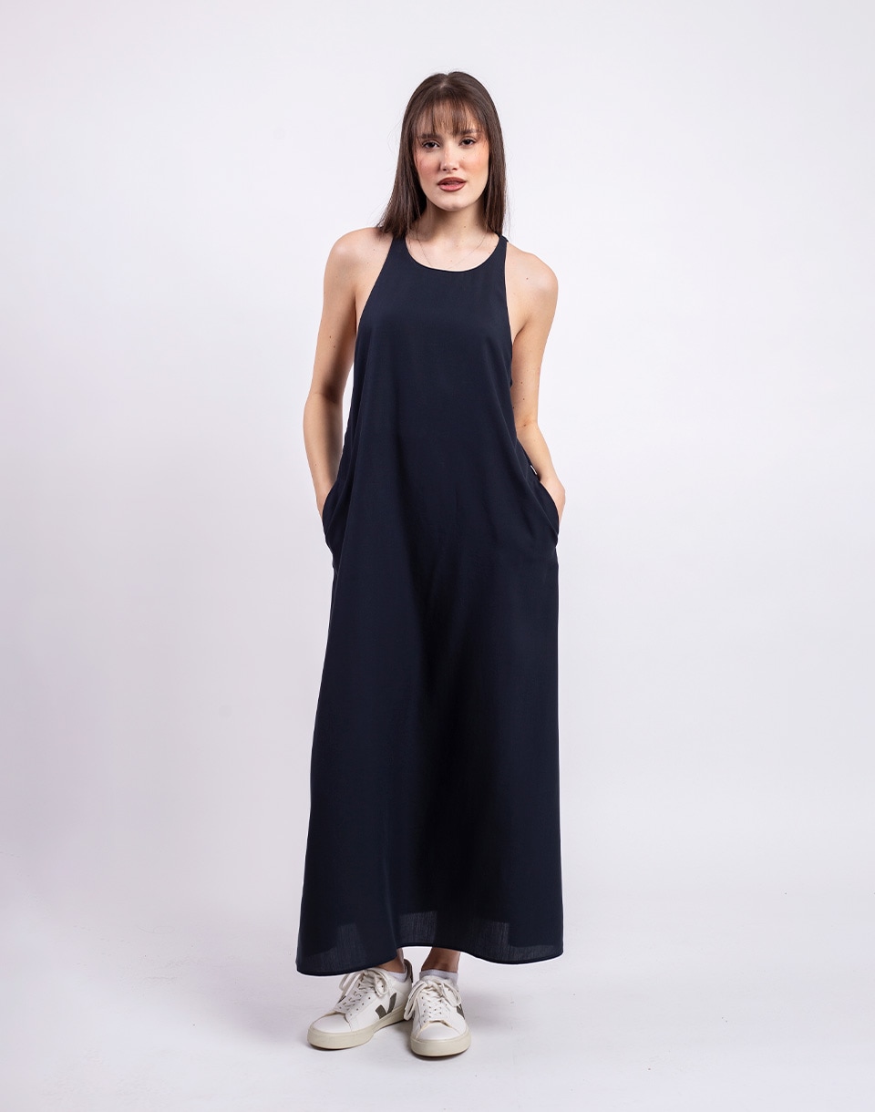 ECOALF Crome Dress DARK NAVY L