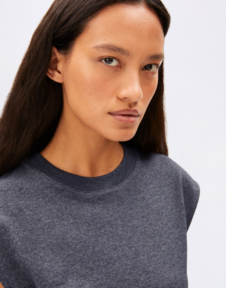 Armedangels Un-wasted Top 3595 steel melange-undyed M