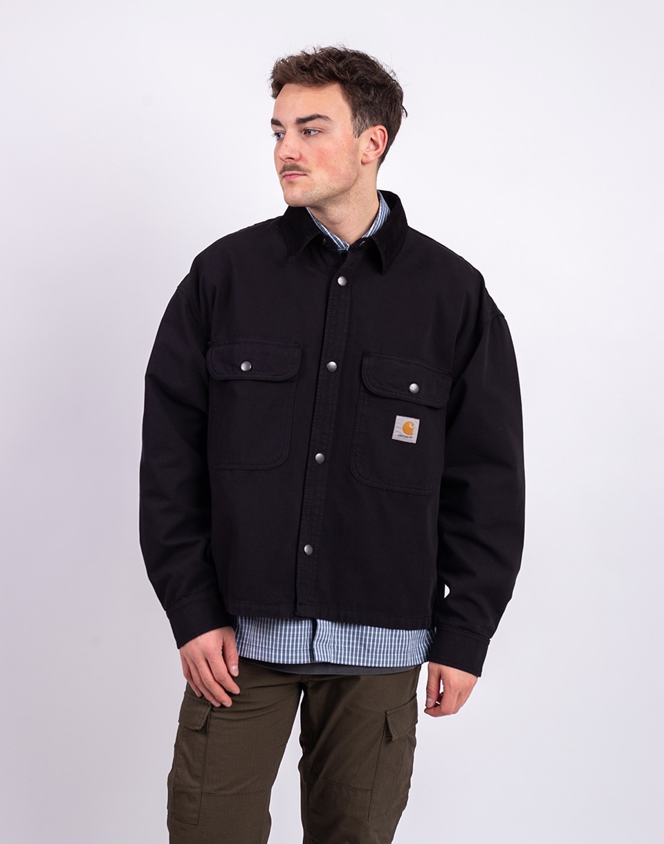 Carhartt WIP Prescott Shirt Jac Black/Black garment dyed L