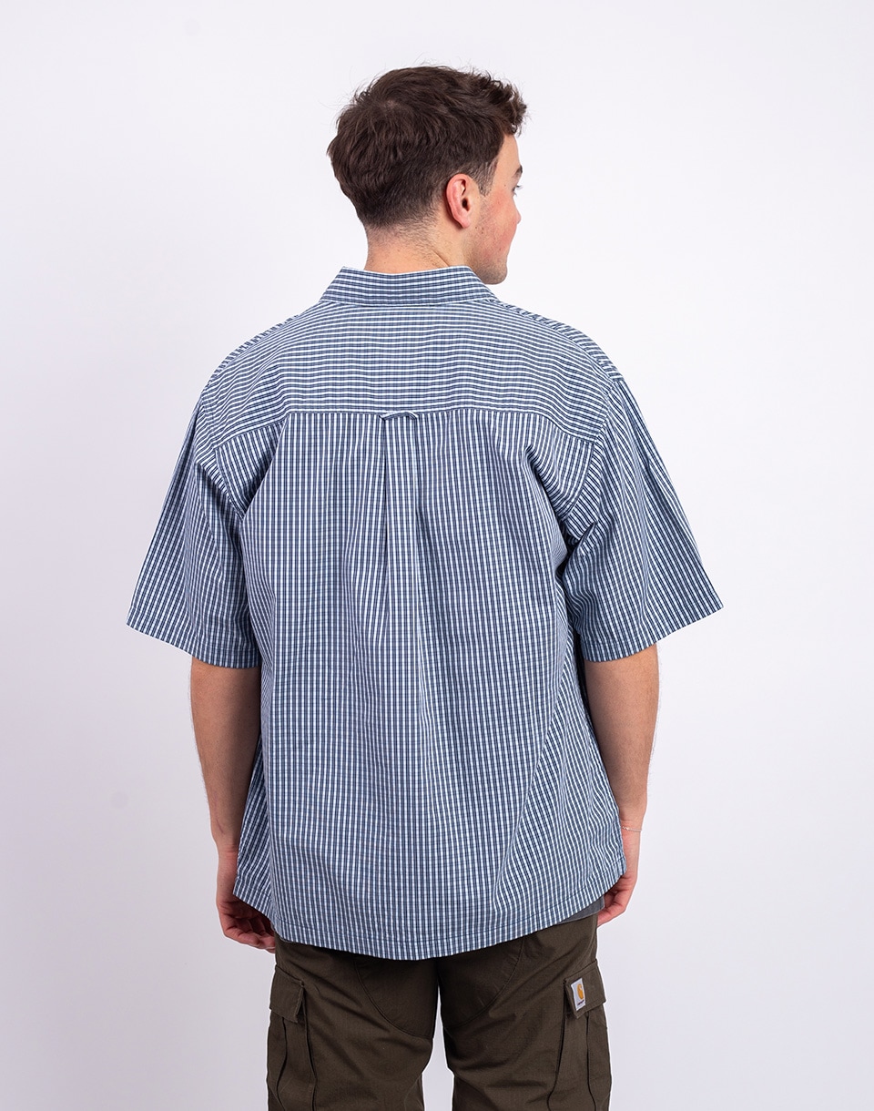 Carhartt WIP S/S Groff Shirt Groff Check, Blue river S