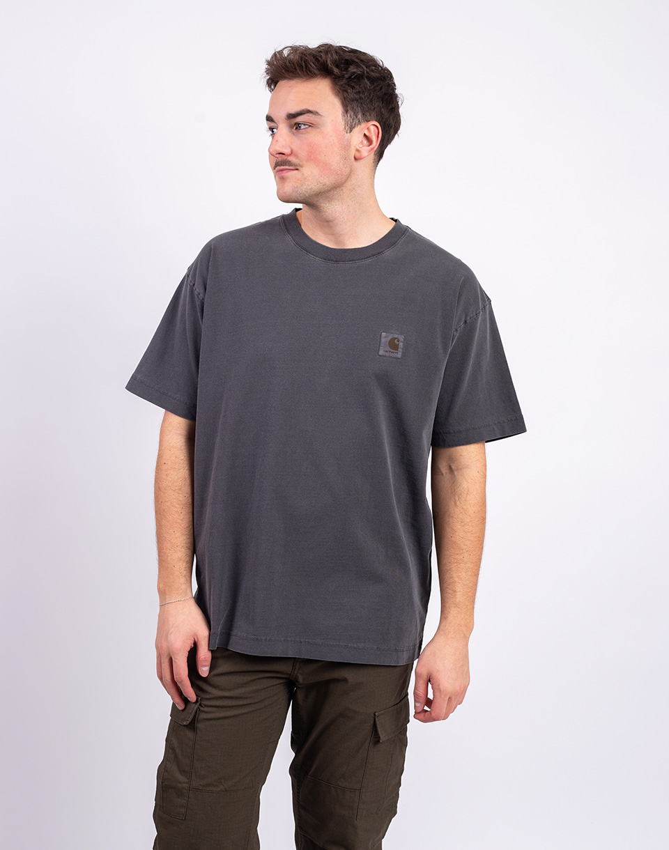 Tričko Carhartt WIP S/S Nelson T-Shirt Black garment dyed