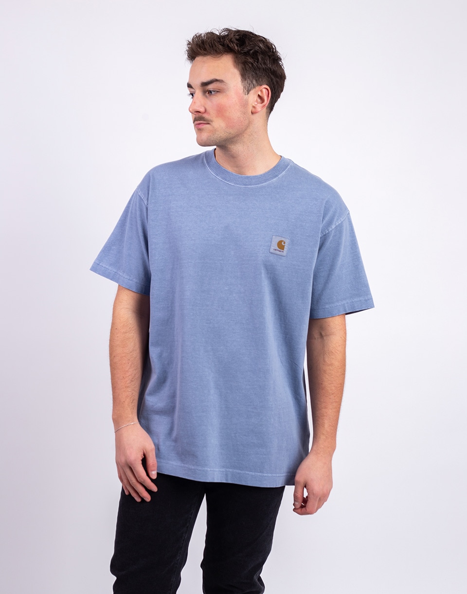 Carhartt WIP S/S Nelson T-Shirt Gentle Blue garment dyed M