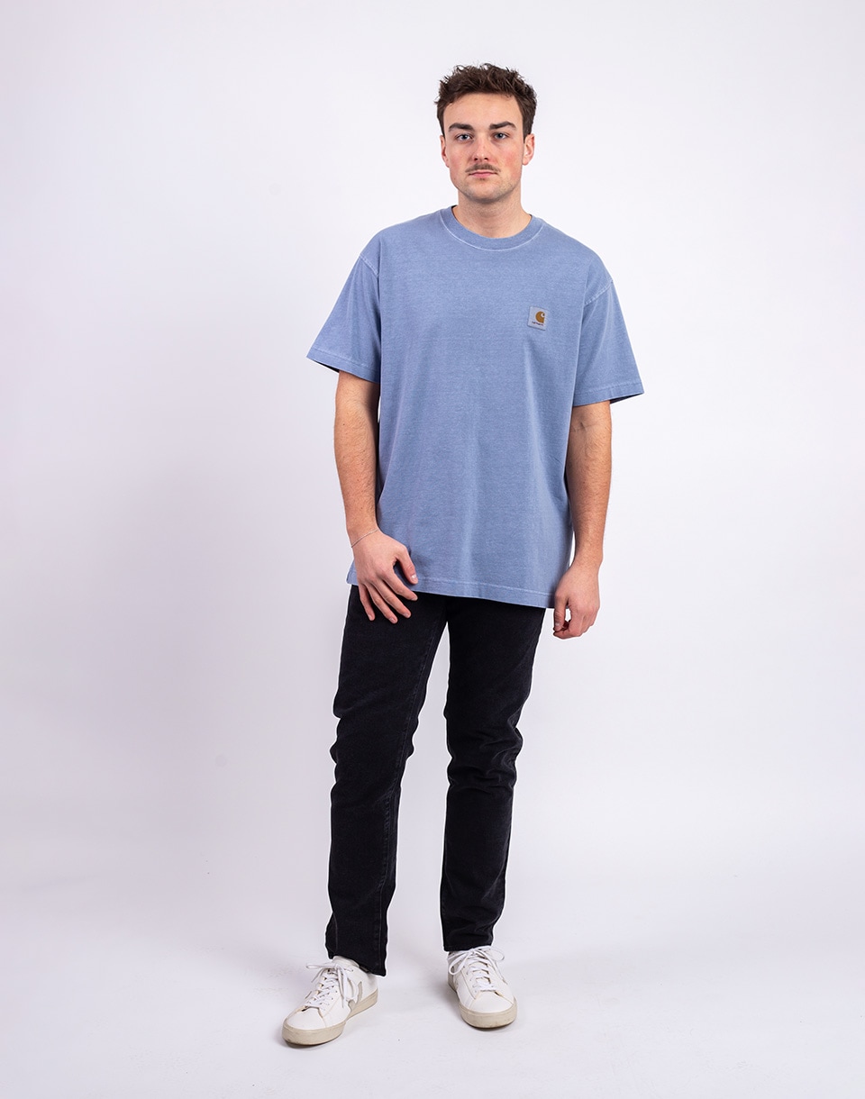 Carhartt WIP S/S Nelson T-Shirt Gentle Blue garment dyed M