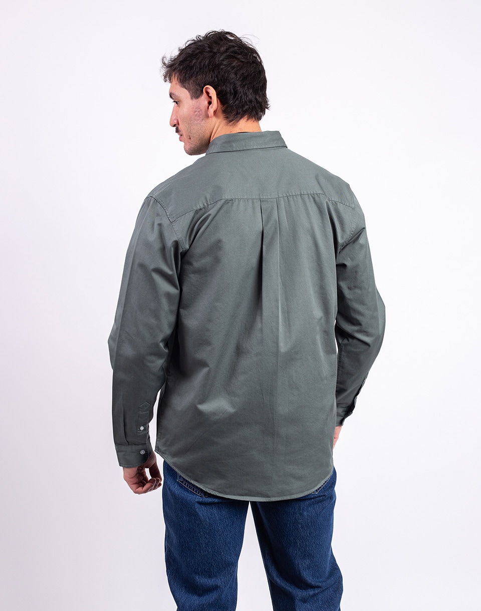 Carhartt WIP L/S Madison Shirt Velvet Green/White S