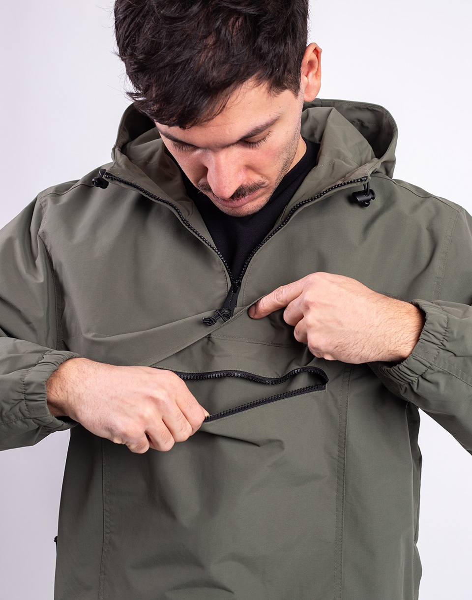 Carhartt WIP Windbreaker Pullover Leaf/White M