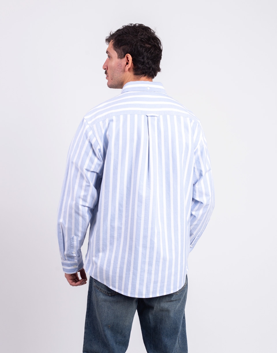 Carhartt WIP L/S Deven Shirt Deven Stripe, Bleach/White M