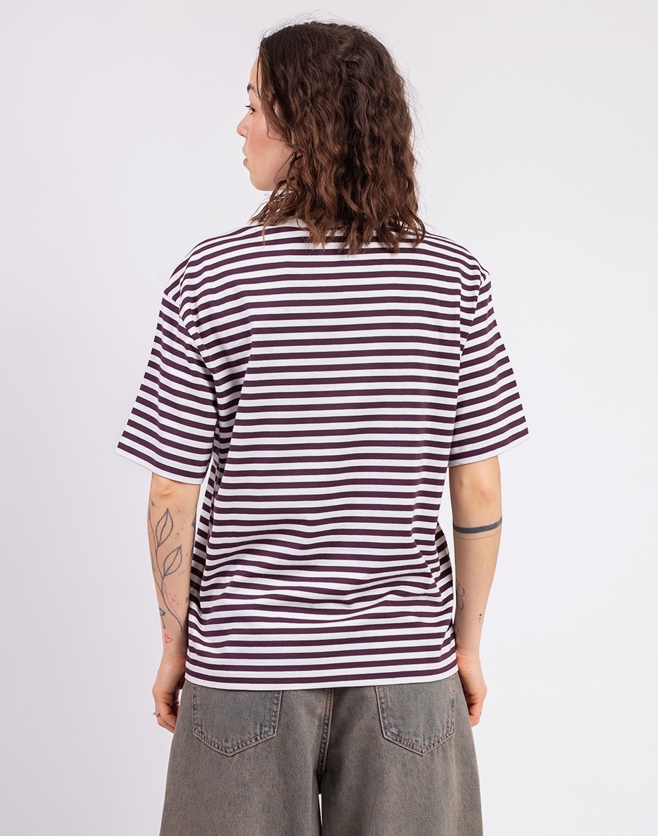 Carhartt WIP W' S/S Ezra T-Shirt Ezra Stripe, Cozy Purple S