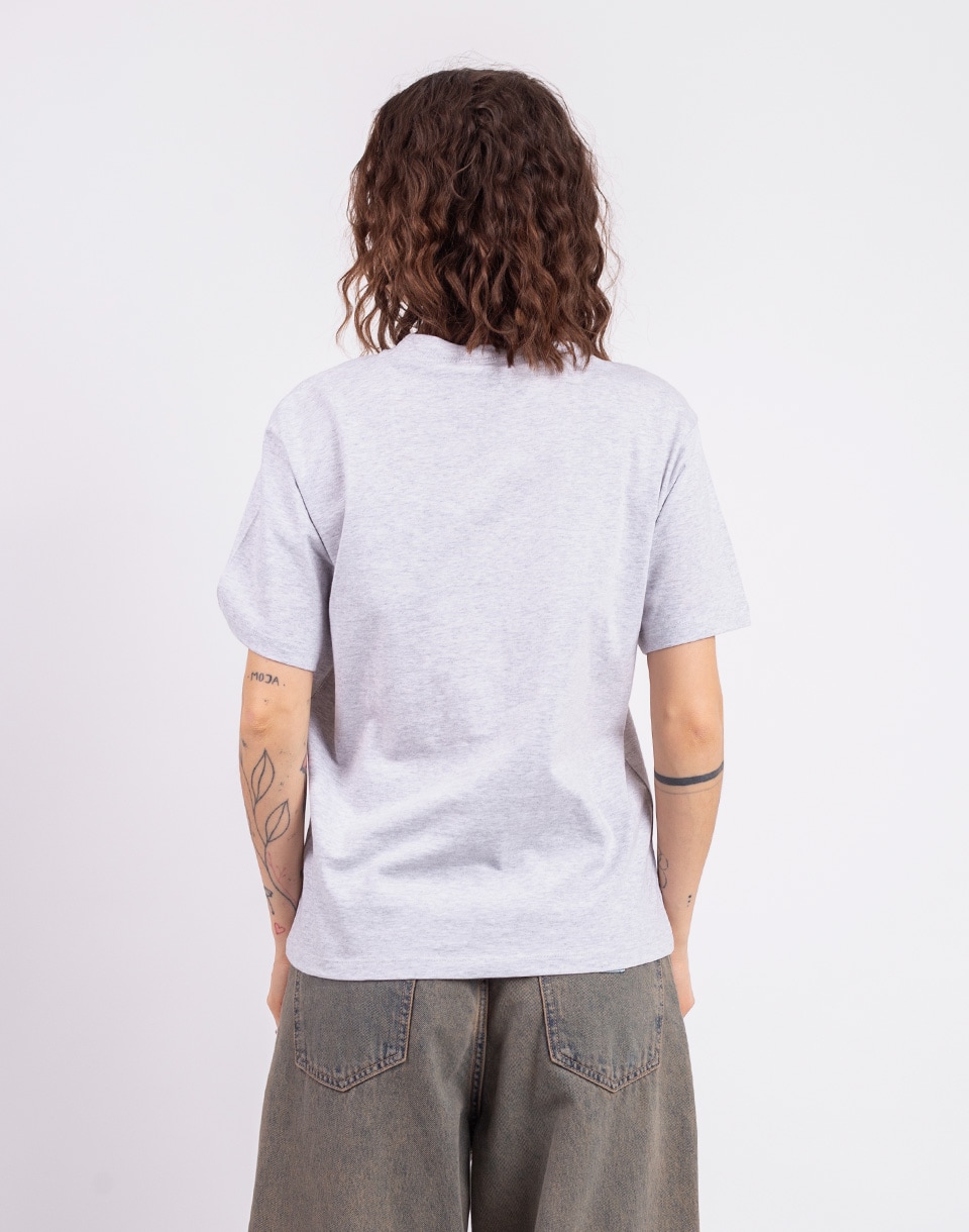Carhartt WIP W' S/S Pocket Heart T-Shirt Ash Heather/Red S