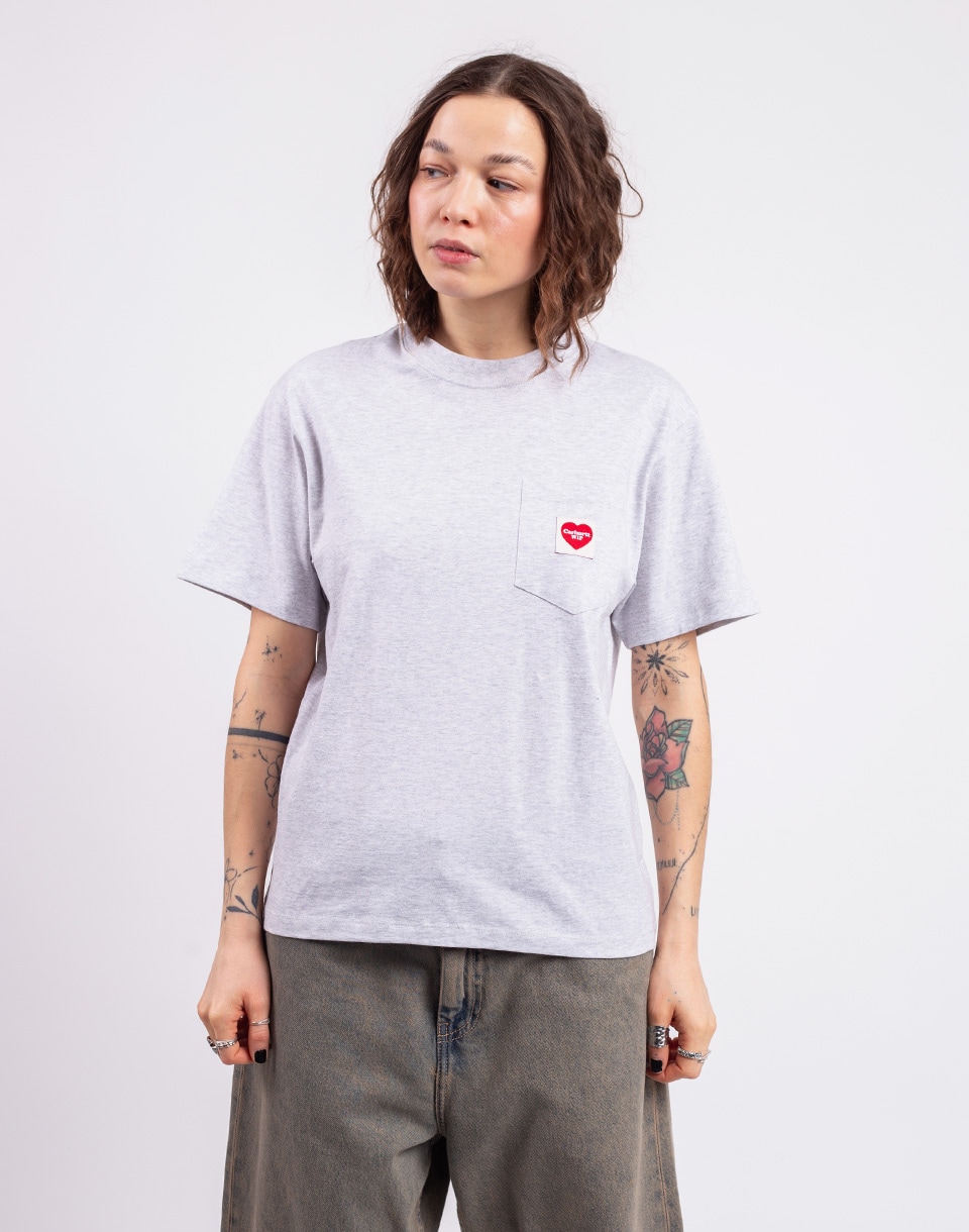 Tričko Carhartt WIP W' S/S Pocket Heart T-Shirt Ash Heather/Red