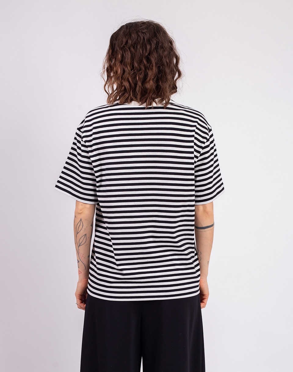 Carhartt WIP W' S/S Ezra T-Shirt Ezra Stripe, Black/Wax M