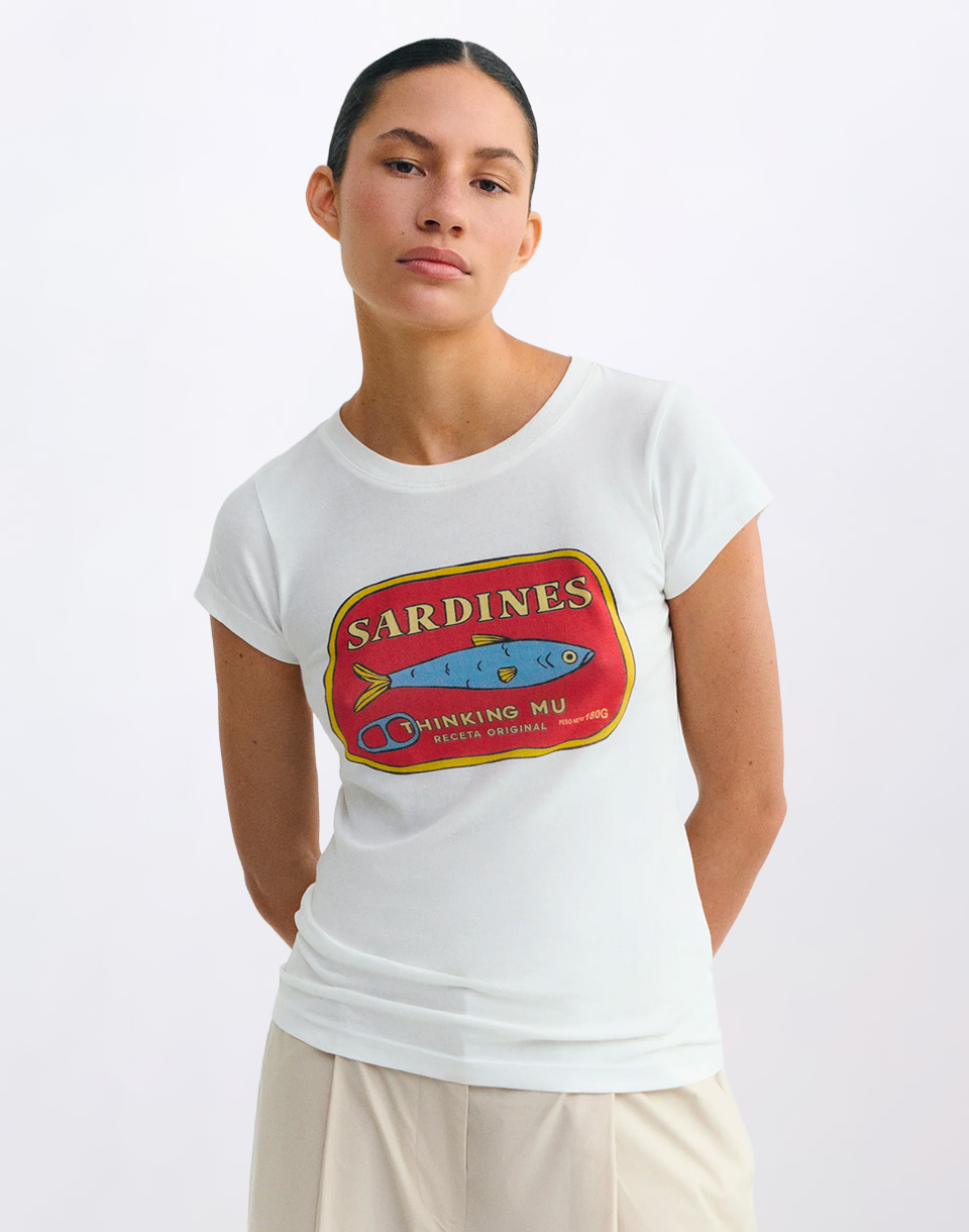 Thinking MU Sardines Mirna Tee WHITE L