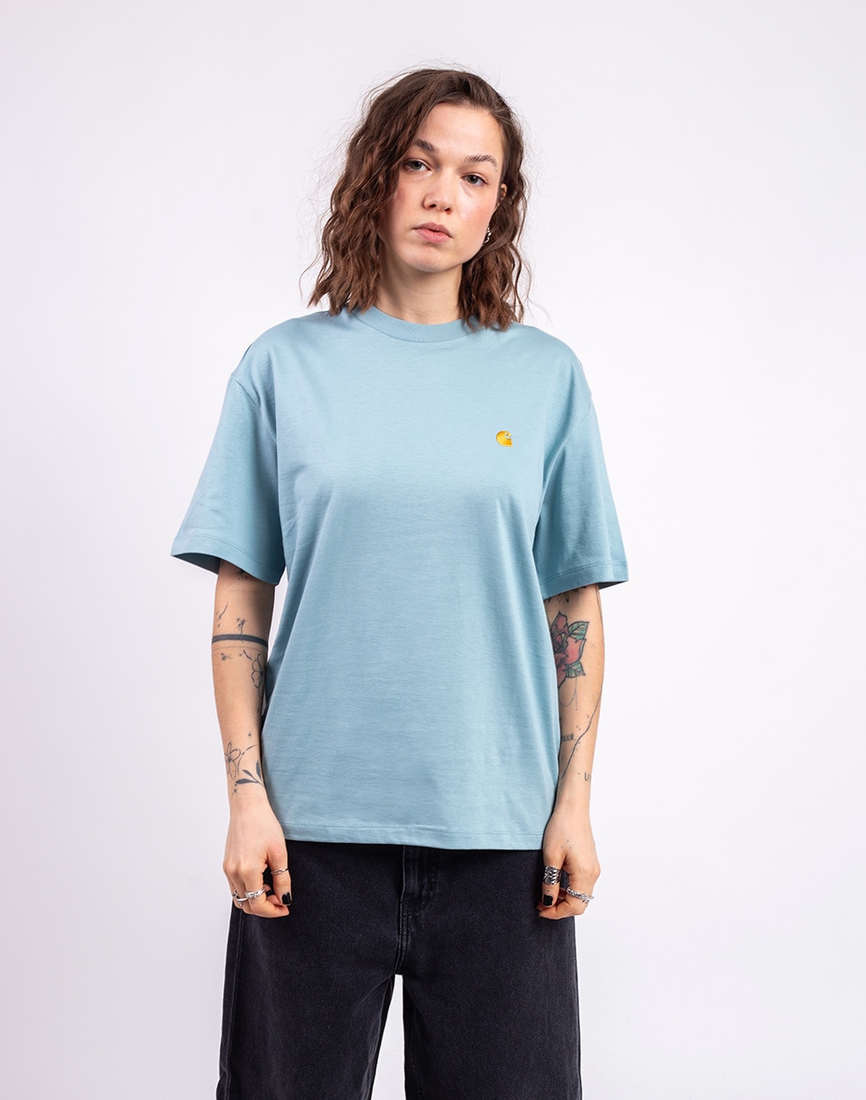 Tričko Carhartt WIP W' S/S Chase T-Shirt Tourmaline/Gold
