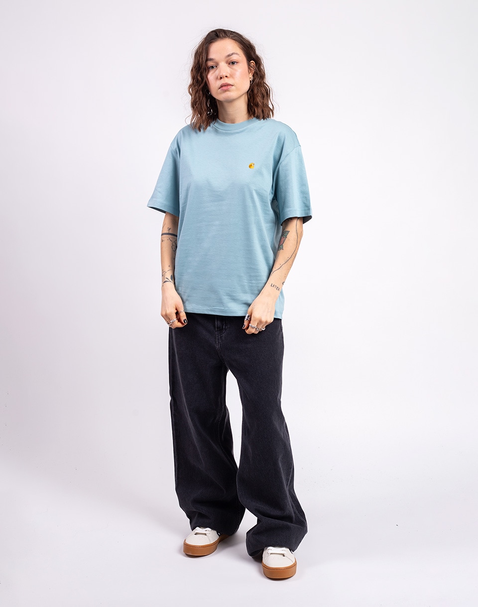 Carhartt WIP W' S/S Chase T-Shirt Tourmaline/Gold M