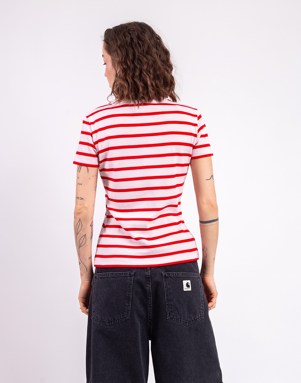 Armedangels Kardaa Stripes 3491 pink mist-mars red S