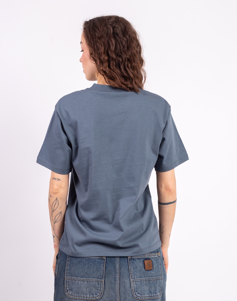 Carhartt WIP W' S/S Pocket Heart T-Shirt Cozy Blue/Red M