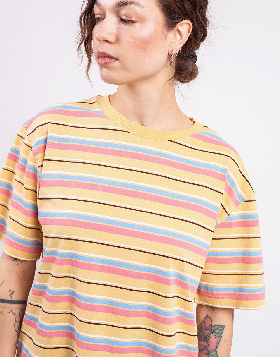 Thinking MU Funky Stripes Sahara Sun Lucia Tee MULTICOLOR M