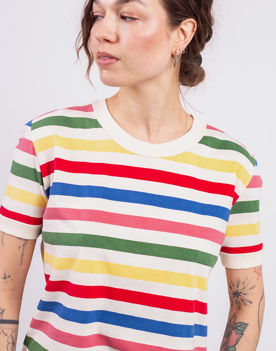 Thinking MU Med Stripes Zowie R Tee MULTICOLOR S